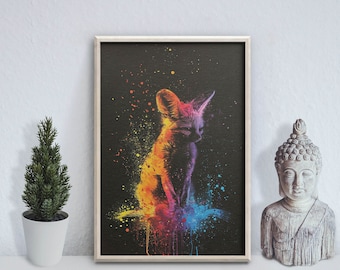 Fennek - fotoprint poster - kunst aan de muur