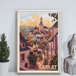 Sarlat - pôster fotográfico - França - Impressão artística de viagens