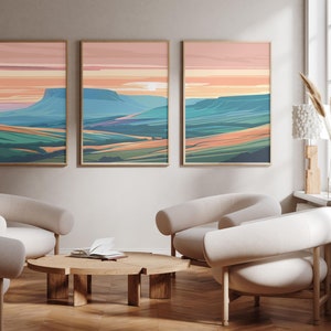 Pen y Fan Brecon Beacons | Wales - Set of 3 - photo print posters - Travel art print - Set of three - wall art