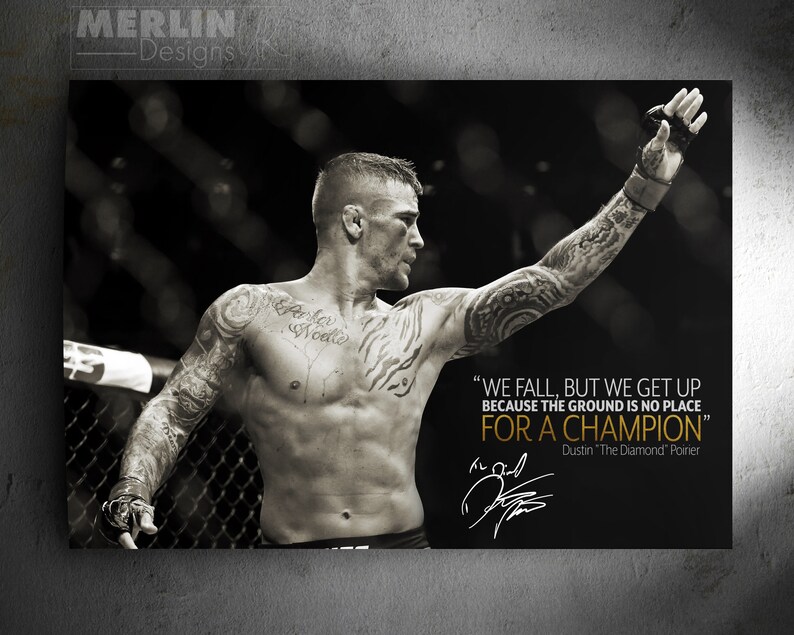 Dustin Poirier 'The Diamond' quote photo print poster Etsy