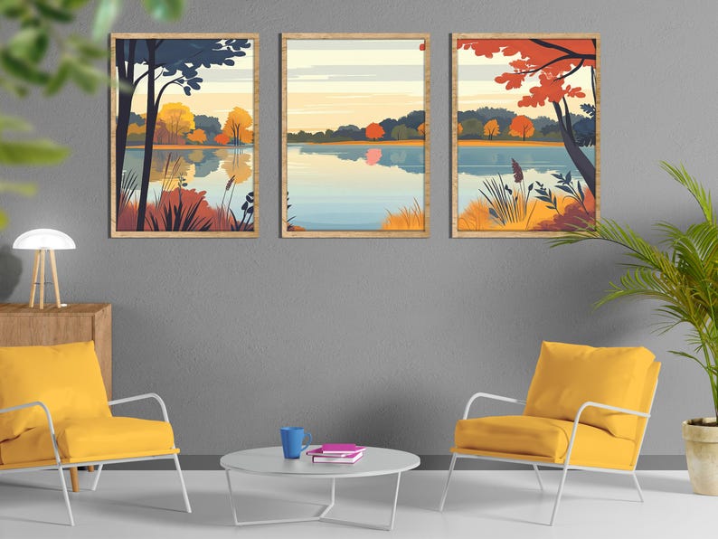 Fanshawe Lake, London Ontario Canada Set of 3 Photo Print Posters