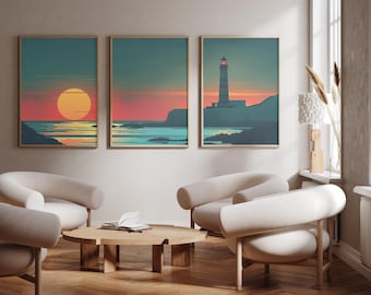 Lighthouse of Alexandria | Egypt - Set of 3 - photo print posters - Travel art print - Set of three - wall art