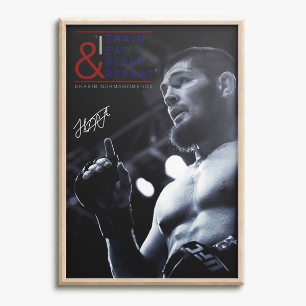 Khabib Nurmagomedov « L’Aigle » citation photo imprimer affiche