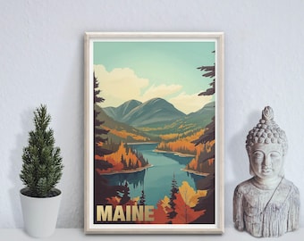 Parque Nacional Acadia - Bar Harbor, Maine - Póster fotográfico - Impresión artística de viaje - Arte mural