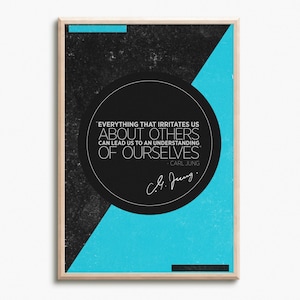 Carl Jung quote photo print poster - Pre signed - Understanding of ourselves