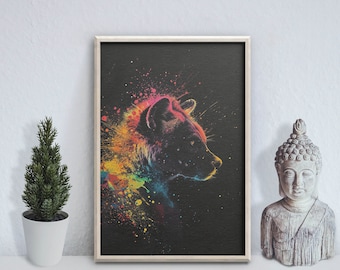 Hyena - photo print poster - wall art