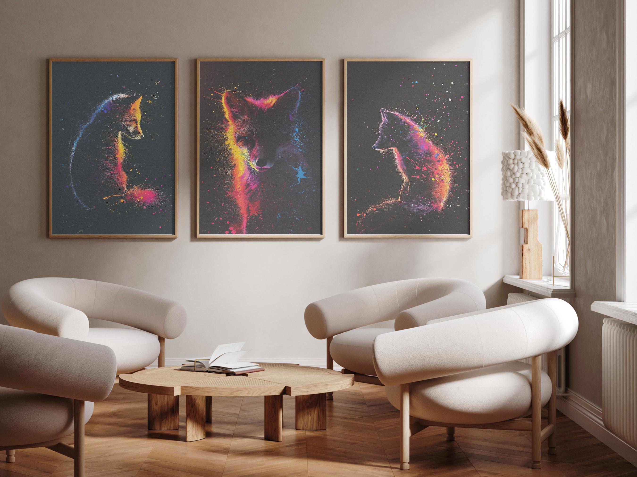 Arctic fox - Set of three - photo print poster - wall art - Set of 3 -