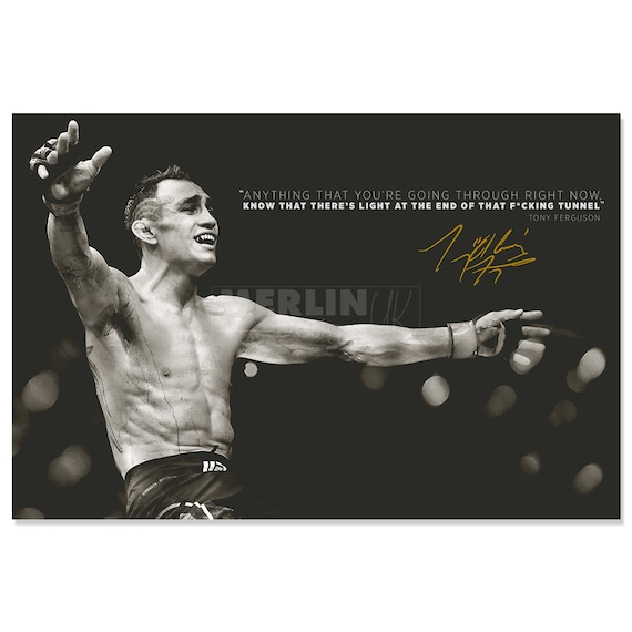 pre signed photo poster print El Cucuy Deep waters Tony Ferguson quote