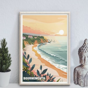 Bournemouth - photo print poster - England - Travel art print
