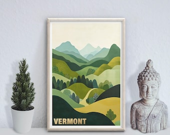 Vermont | Green Mountains - photo print poster - travel art print - wall art