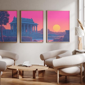 Hampi | Vijaya Vitthala Temple - Set of 3 - photo print posters - Travel art print - Set of three - Wall art - India