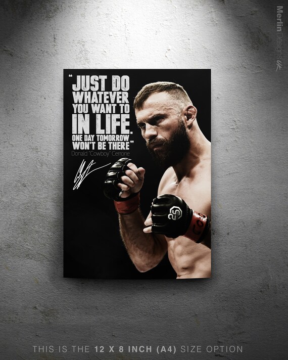 NATE DIAZ POSTER v Conor McGregor UFC 196 Quote Wall Art Print Pic Photo A3 A4