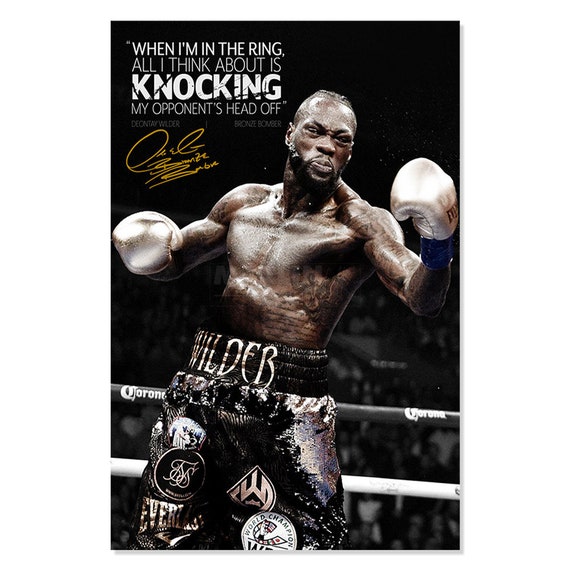 Deontay Wilder Bronze Bomber Quote Photo Print Etsy