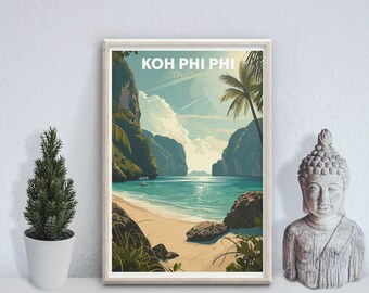 Koh Phi Phi - photo print poster - Thailand - Travel art print - Phi Phi Islands