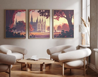 Winchester Kathedrale | England - 3er Set - Foto Druck Poster - Kunstdruck - 3er Set - Wandkunst