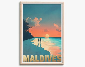 モルディブ - 写真プリントポスター - 旅行アートプリント - ウォールアート