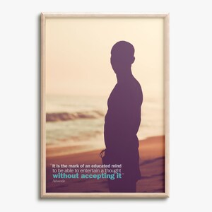 Aristotle quote photo print poster - &quot;It is the mark of an educated mind&quot; - home decor - inspirational  - motivational