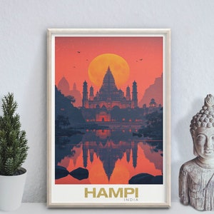 Hampi - photo print poster - India - Travel art print