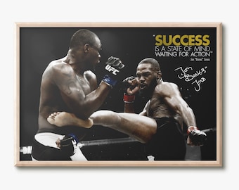 Jon Jones &quot;Bones&quot; quote photo print poster - Pre Signed - Exceptional quality - Success