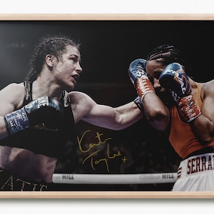 Katie Taylor "The Bray Bomber" póster de impresión fotográfica - pre firmado