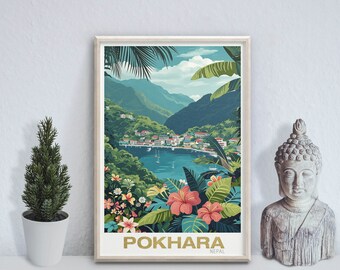 Pokhara - photo print poster - Nepal - Travel art print