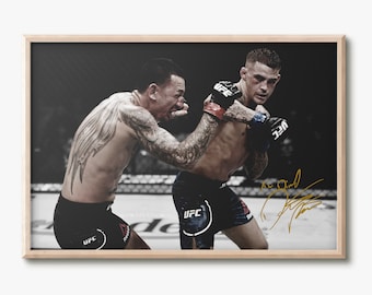 Dustin Poirier &quot;The Diamond&quot; photo print poster - Pre Signed - Exceptional quality