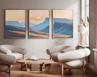 Brecon Beacons National Park | Wales - Set of 3 - photo print posters - Travel art print - Set of three - wall art