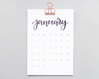 modern wall calendar etsy