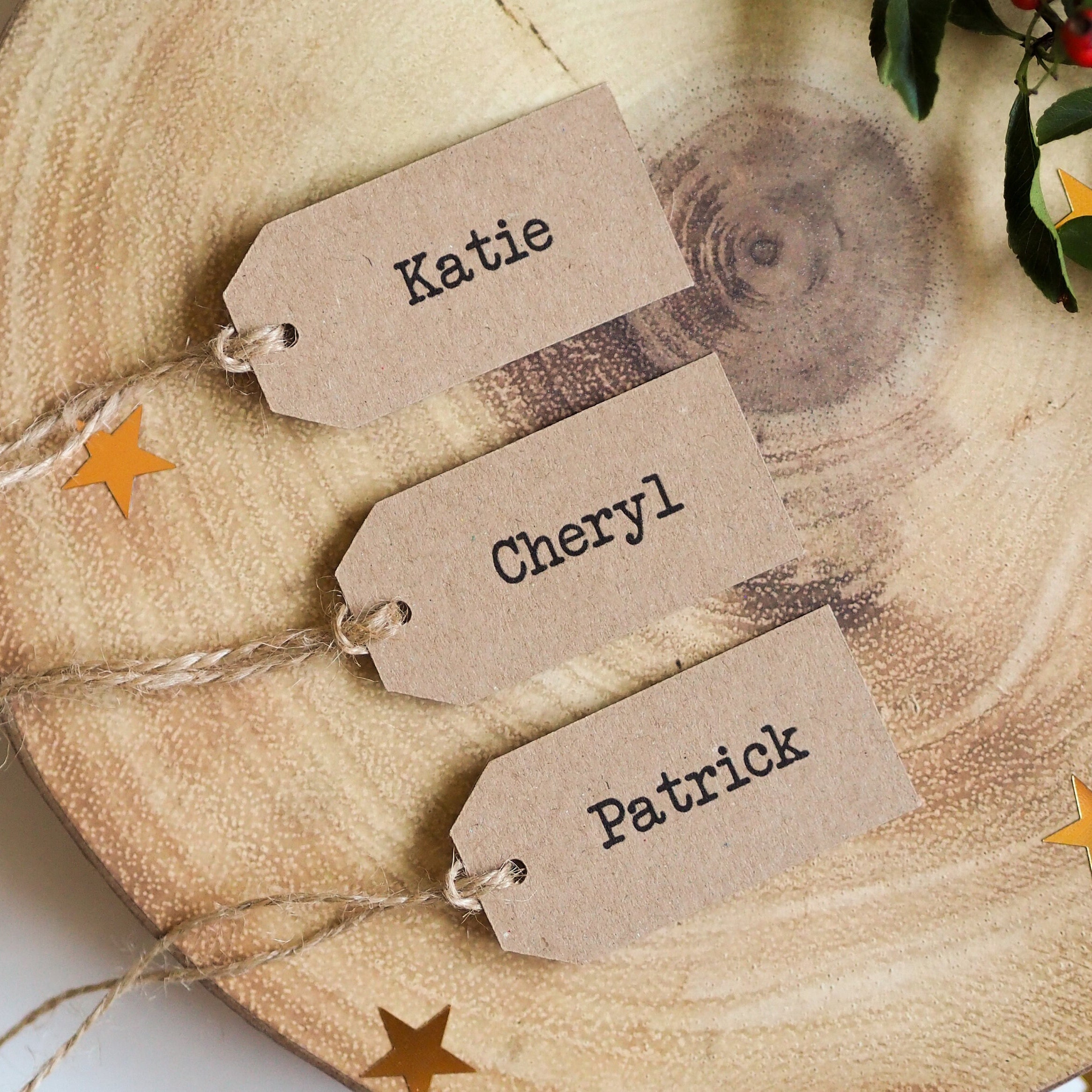 Personalised Gift Tags, Kraft Brown Custom Name Tags With Handwritten  Calligraphy, Wedding Favour Tags, Birthday Gift Tags, Christmas Gift 