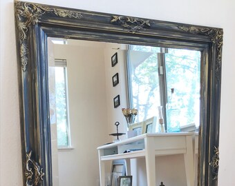 Shabby Chic Mirror | Antique Mirror | Black Mirror | Gold Mirror | Vintage Mirror | French Provincial Mirror | Wall Mirror | Gilded Mirror