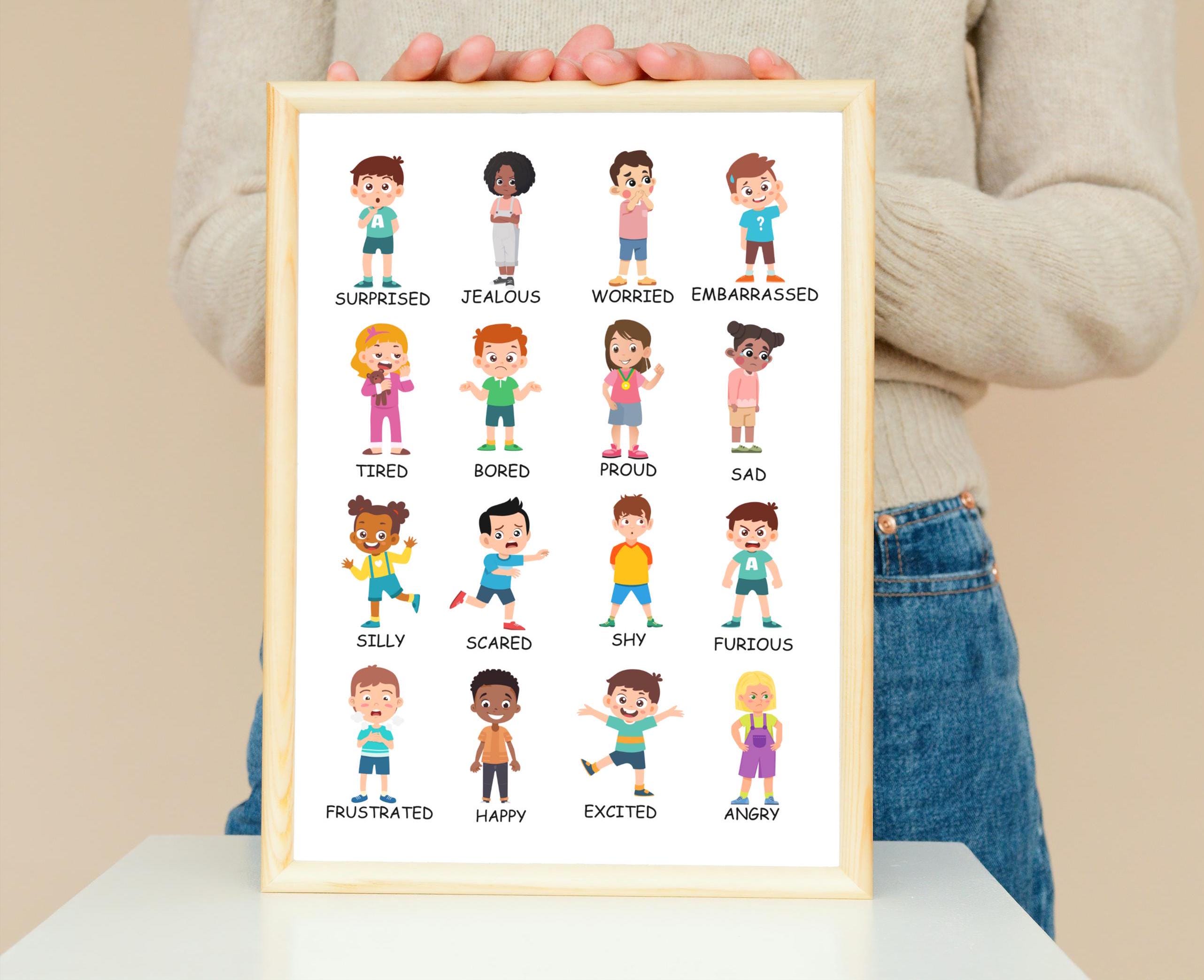Feelings Chart for Kids Printable • Emotions Poster for Toddlers ...