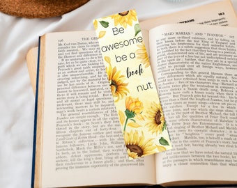 Printable sunflower bookmark, Quote bookmark, motivating bookmark, special bookmark, floral bookmark,digital bookmark, sunflower bookmark