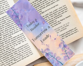 Floral digital bookmark, motivating bookmark, special bookmark, floral bookmark,digital bookmark, printable bookmark