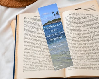 hawaii view bookmark, quote bookmark, positive bookmarks, tropic island bookmark, printable bookmarks, motivating bookmarks