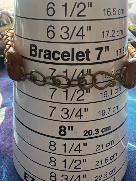 Rutilated Quartz three strand leather bracelet - image 9
