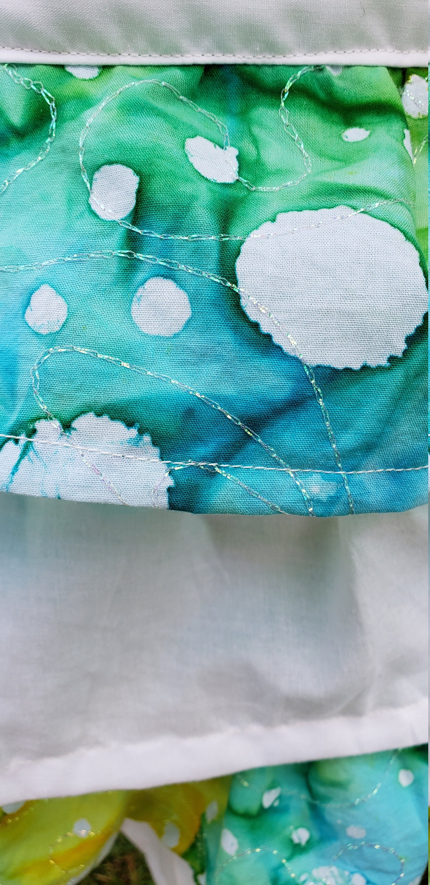 Delantal para mujer Delantal de cintura verde y blanco | Etsy