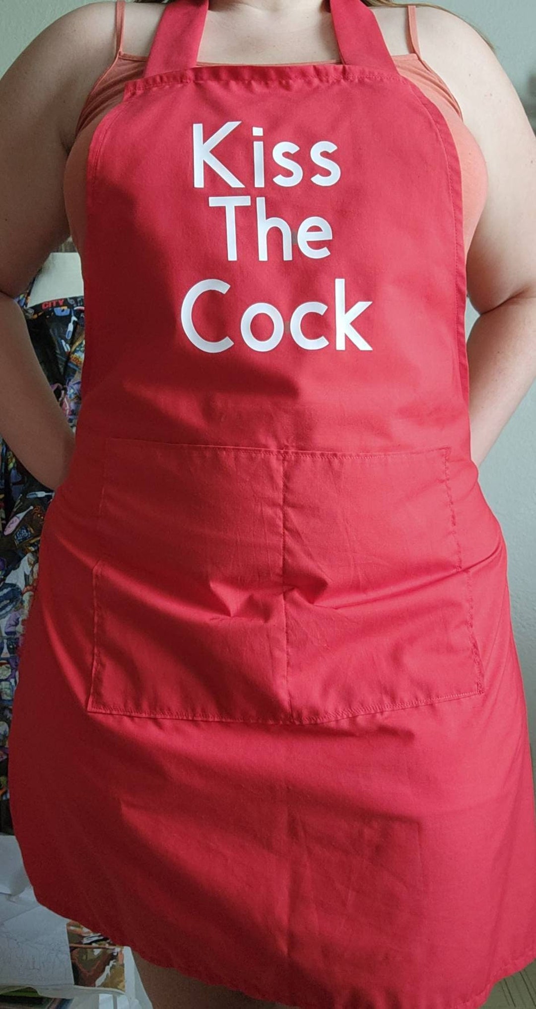 Funny Apron ~ Adult Apron ~ Red Apron ~ Cooking Apron ~ Handmade Apron ...