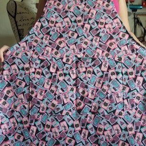 Halloween apron ~ spooky apron ~ tarot card apron ~ adult apron ~ bib apron ~ glitter apron ~ witchy apron ~ baking cooking grilling