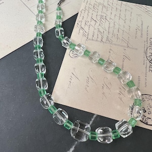 Art Deco Crystal and Glass Necklace