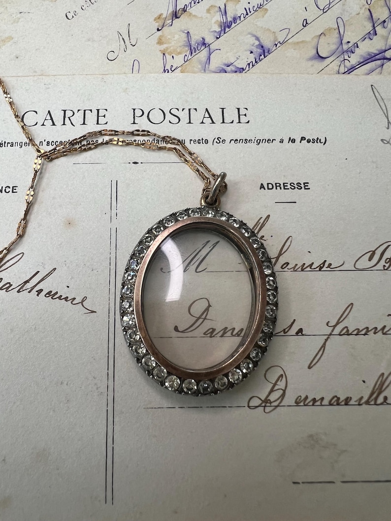 Victorian Gold and Paste Portrait Locket - Etsy