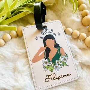 LUGGAGE TAG-Filipina Girl Luggage Tag, Filipina Queen, Pinay, Filipino Inspired Cute Luggage Tags, Travel Tags