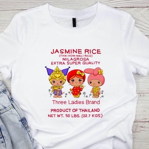 KIDS Kawaii Jasmine Rice Tshirt, Three Ladies Rice, Asian Inspired Tshirts, Cute Kawaii Shirts