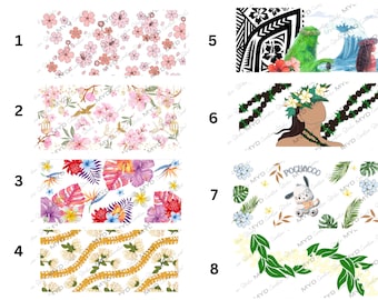 Puede incluir: Ocho diseños digitales diferentes con patrones florales, hojas tropicales y motivos de inspiración hawaiana. Los diseños son perfectos para proyectos de manualidades, scrapbooking y arte digital.