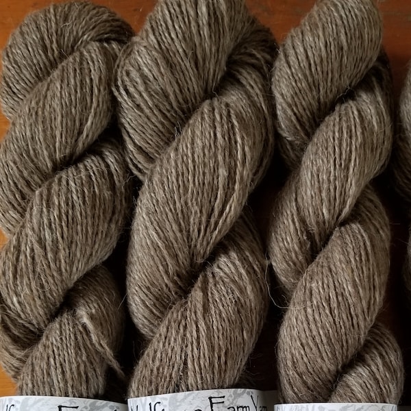 2 ply, Icelandic Wool Yarn, "SANDSTONE", worsted weight WOLFTREE Farm Yarn