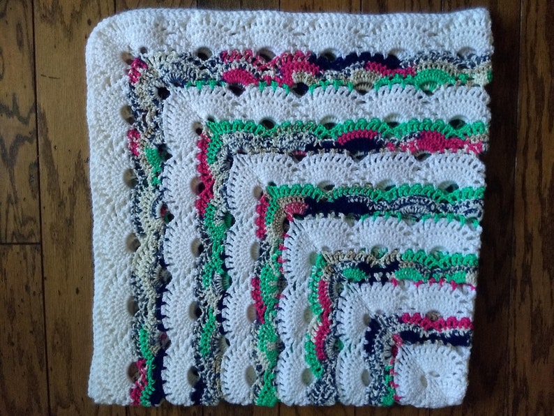 Colorful Virus Stitch Crochet Blanket | Etsy