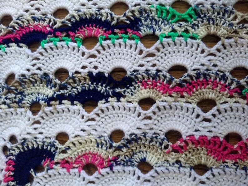 Colorful Virus Stitch Crochet Blanket | Etsy