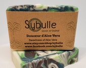 Aloe Vera 39 s sweetness. Handmade soap in Quebec, Canada. Coconut oils, olive, castor, aloe vera, shea and cocoa butter, oats.