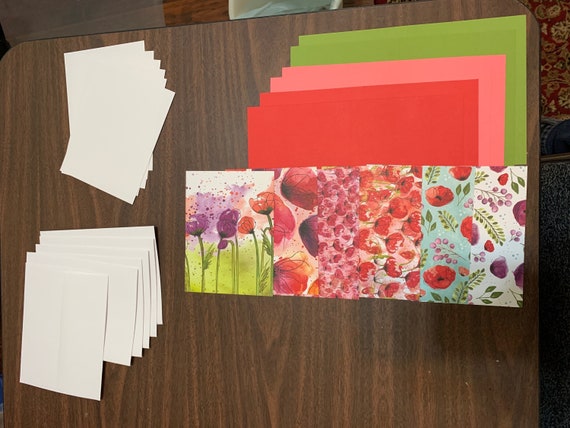 Peaceful Poppies Designer Series Paper DSP Card Kit Stampin' Up Make 6 A2 size Cards