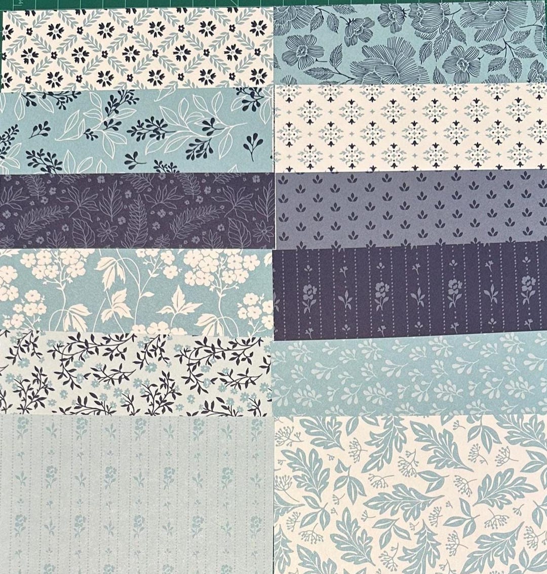 True Blue Florals DSP Stampin' up Exclusive Designer Series Paper 6" X ...