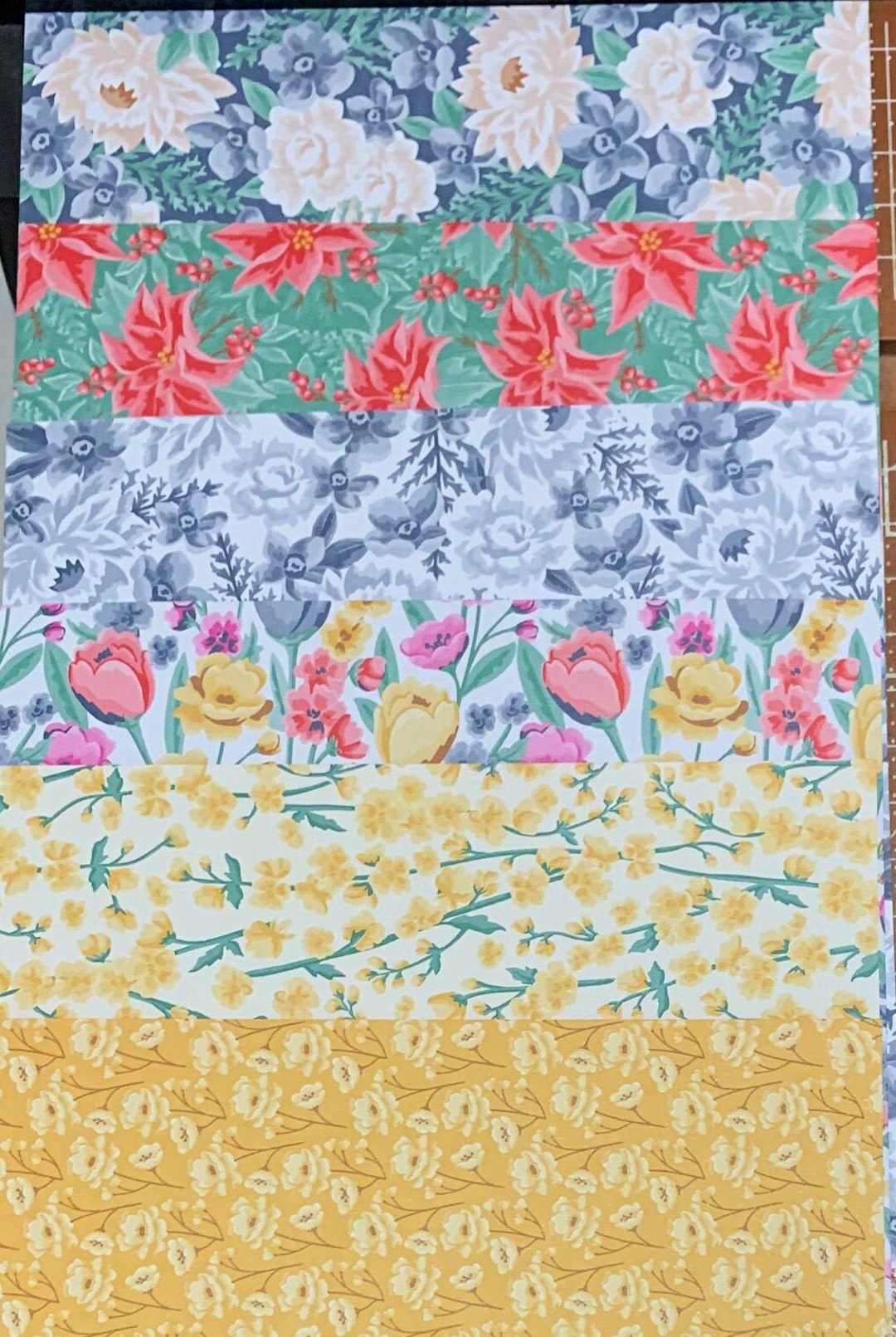 Flowers for Every Season Stampin' up Retired Designer Series Paper 6" X ...